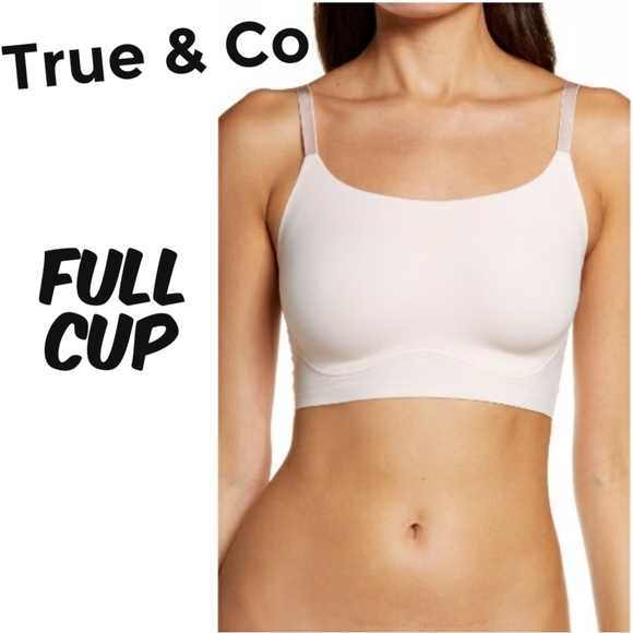 True & Co. Other - True & Co Women's True Body Lift Wireless Scoop Neck Full Cup Pink Bralette XS